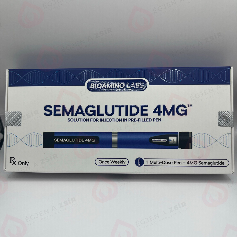 BioaminoLabs heti fogyókúrás injekció – Semaglutide 4 mg heti injekciós toll dobozzal és tollal